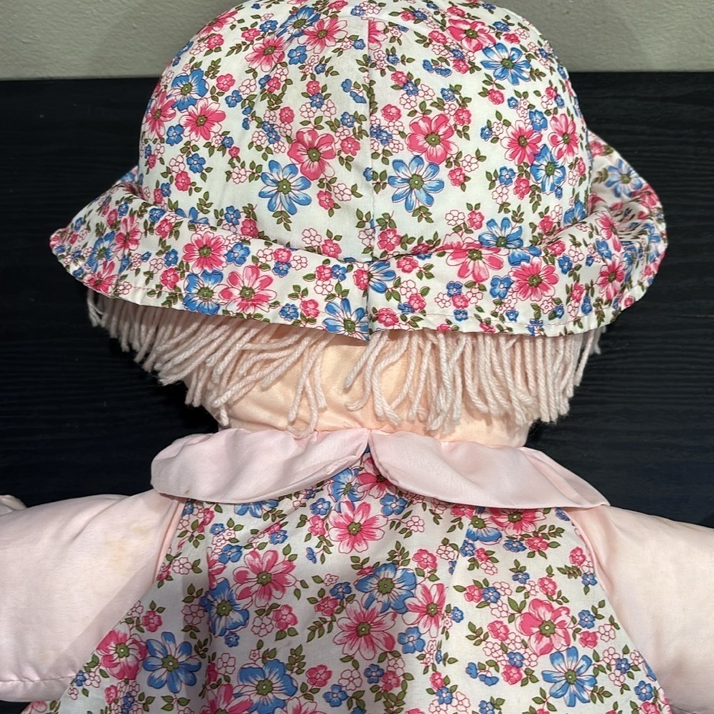 Vintage 1987 Dolly Mine Floral Rag Doll with Pink Outfit - Picture 4 of 6